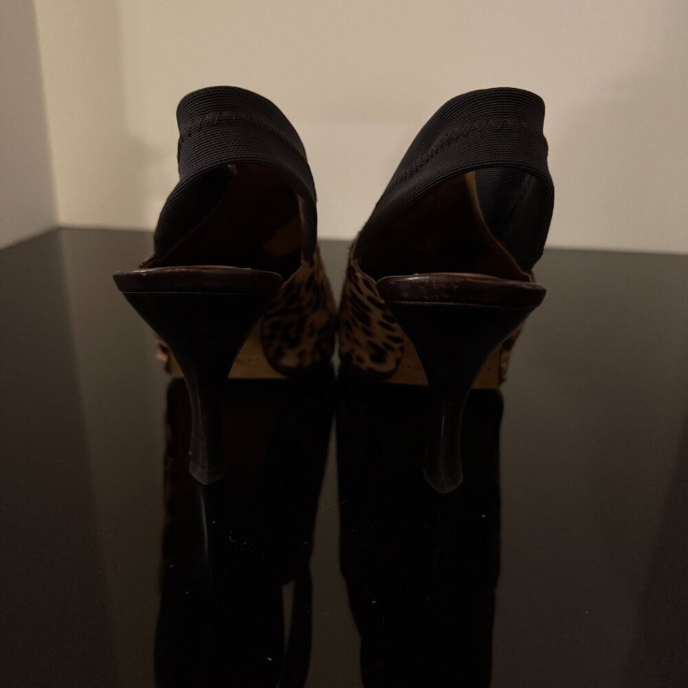 Donald J Pliner Leopard Print Horse Hair Heels Signature Size 6 - Picture 5 of 9